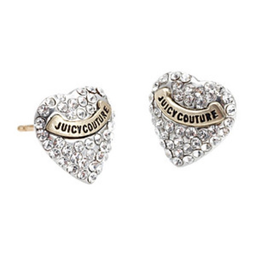 Juicy Couture Silver Heart-Shaped ♥️ Earrings